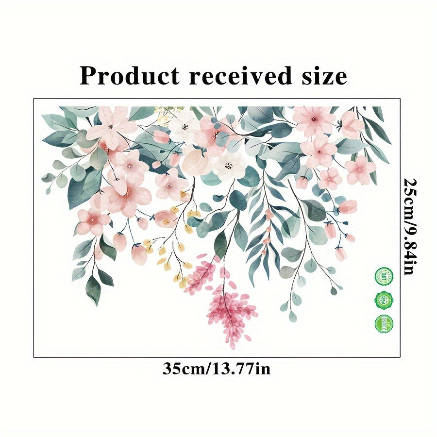 Fresh Flower Toilet Sticker Bathroom Decoration Waterproof Sticker