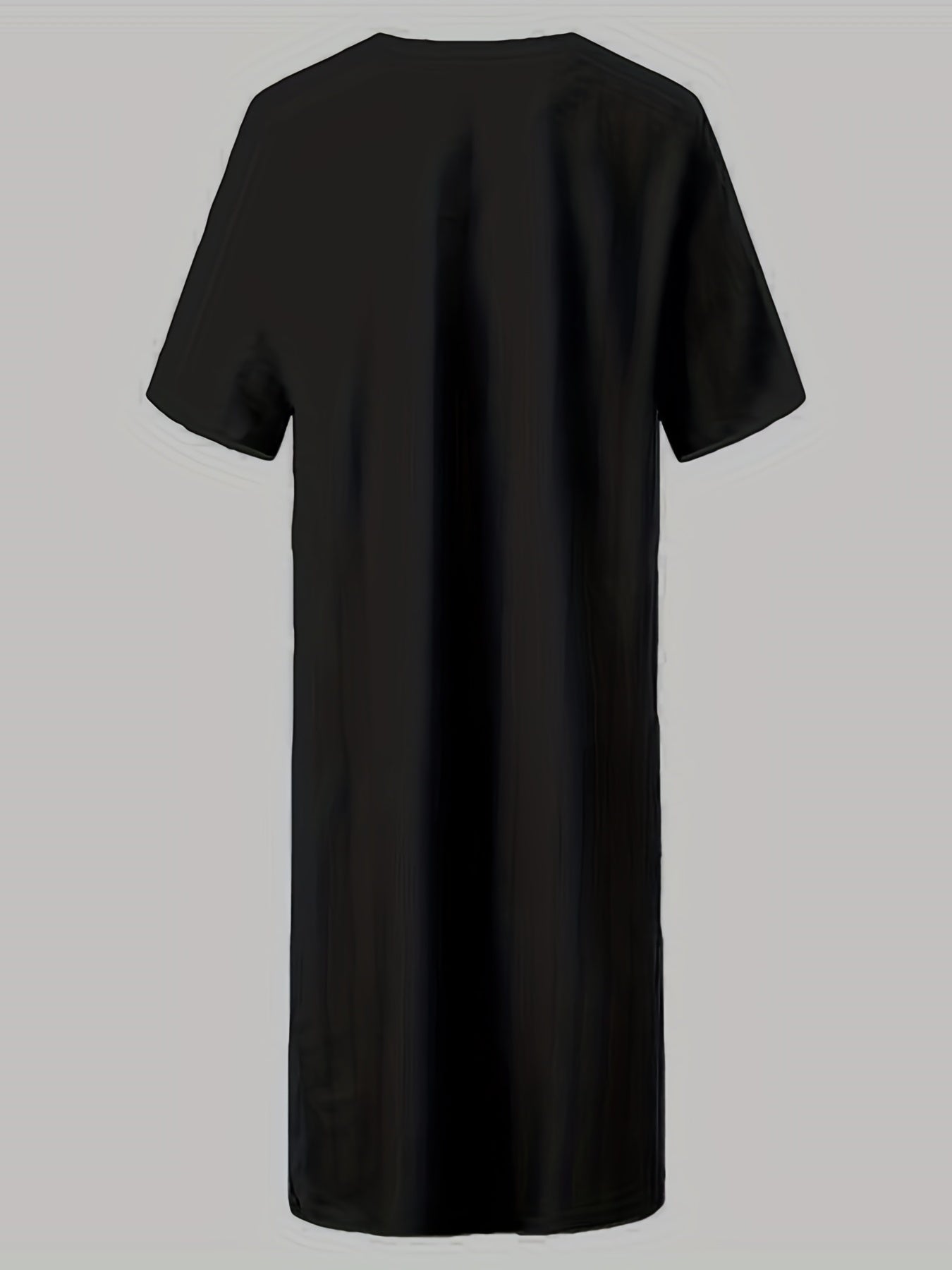 Arabic Kaftan Men Half Sleeve Muslim Clothes Vintage Casual Dubai Jubba Thobe