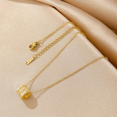 Stainless Steel Rhinestone Waist Necklace for Men and Women