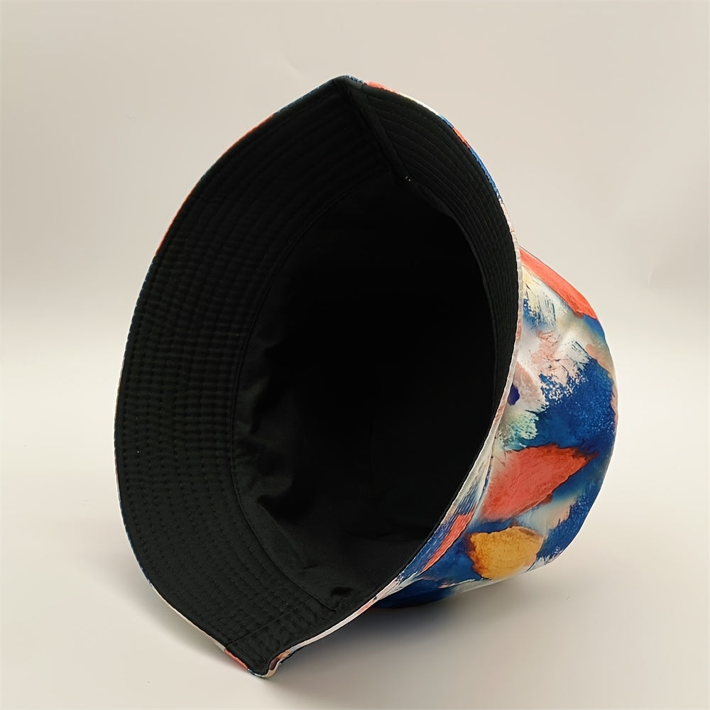 Stylish Tie Dye Bucket Hat Women Summer Sun Basin Cap