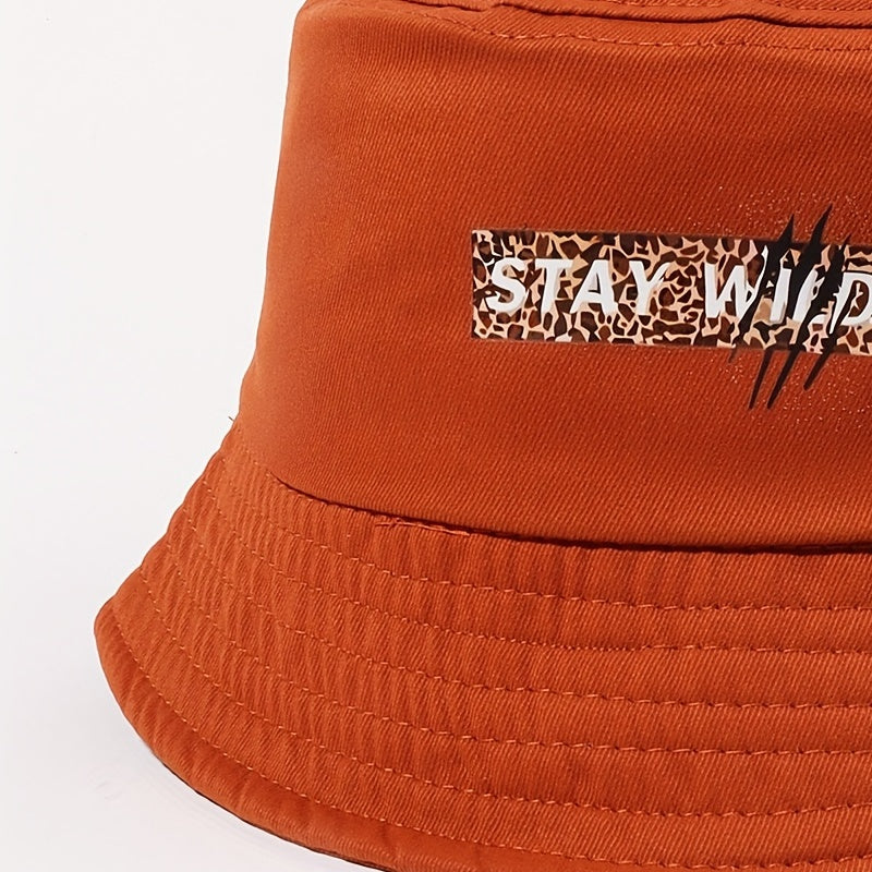 Leopard Bucket Hat Coffee Printed Fisherman Cap Outdoor Basin Hat