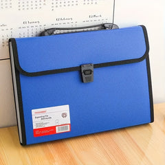 13-Pocket File Organizer with Handle, Expandable Plastic Folder