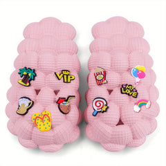 Girls Massage Bubble Slides Cushioned Non-slip Spa Slippers