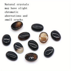 Natural Crystal Oval Ring Face DIY Inlaid Stone Jewelry