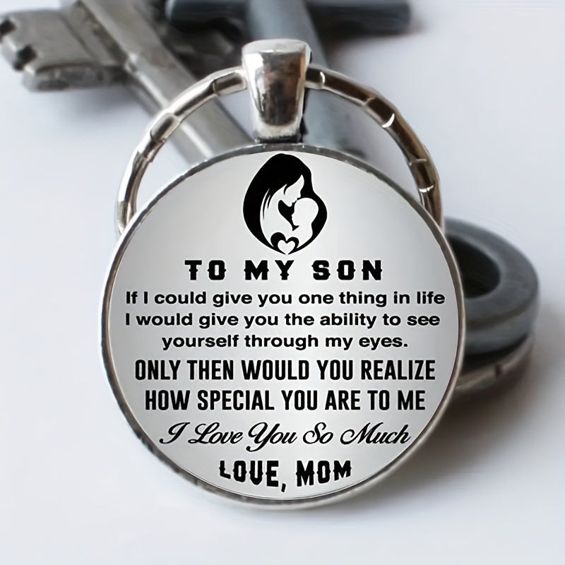 Men Women Keychain Necklace Retro Bag English Buckle Accessories