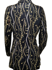 Casual Open Front Button Long Sleeve Loose Blazer Coat