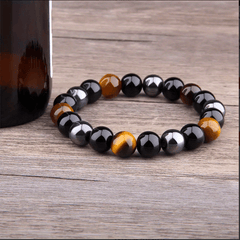 Men's Hematite & Tiger Eye Energy Bracelet
