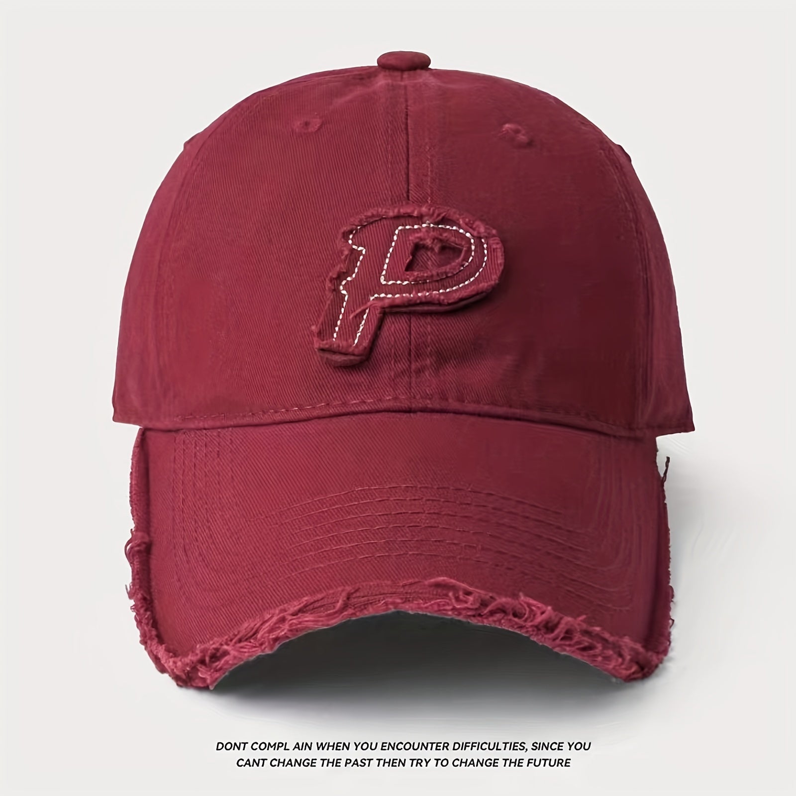 Men's Letter P Patch Baseball Cap Sun Hat