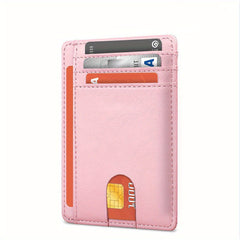 RFID Blocking Leather Wallet with Airtag Holder