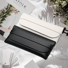 2PCS Soft Leather Glasses Case Sunglasses Protective Pouch