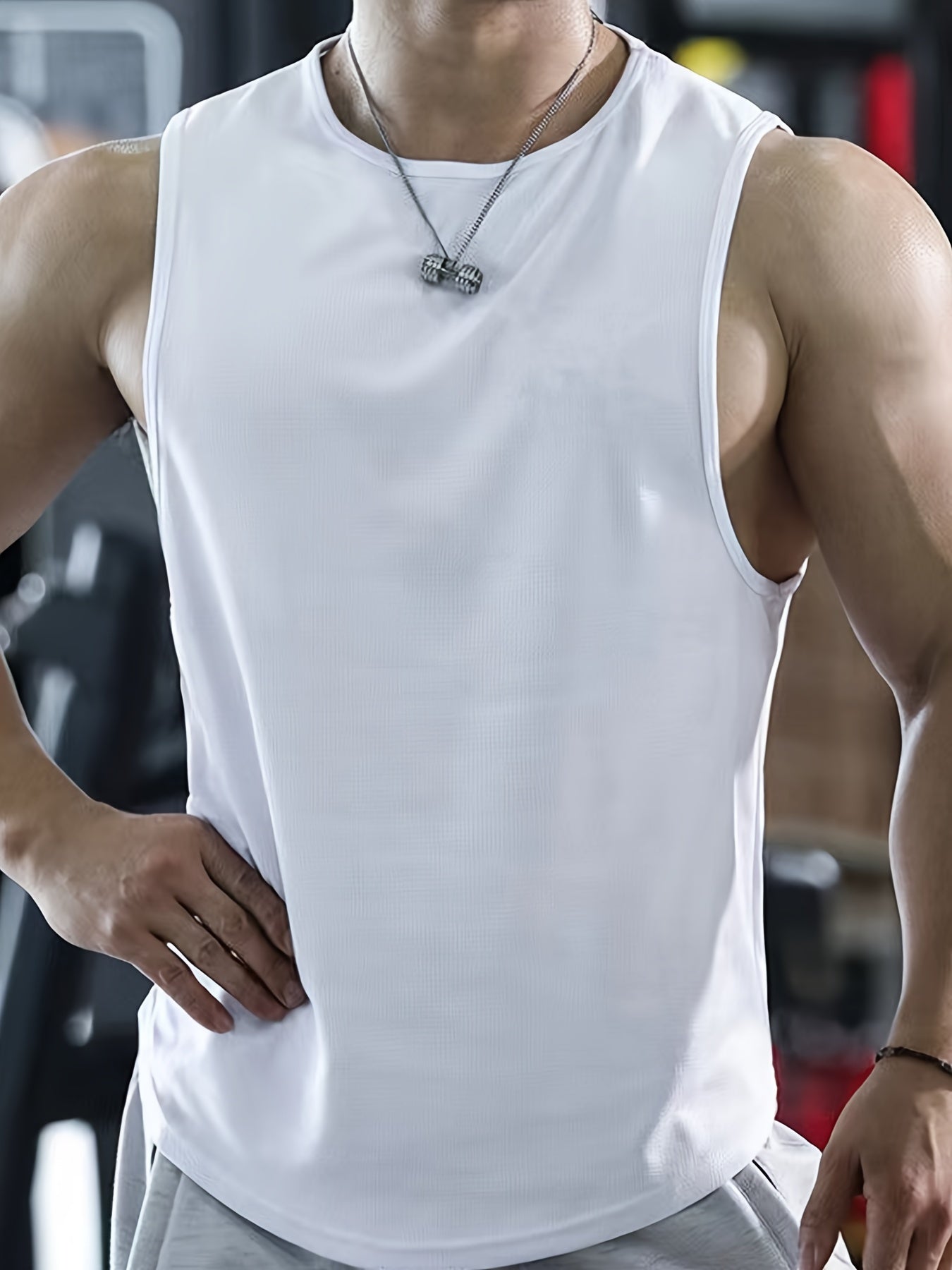 Men's Sleeveless Tank Tops Breathable Quick-Dry Sports Vest for Summer