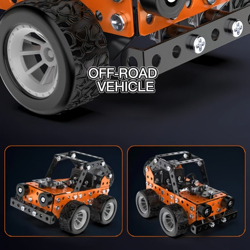 Metal Assembled Toy Car Off road Vehicle Model Assembly Vehicle Toys Box