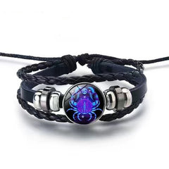 Zodiac Charm Bracelet Multilayer Leather Bangle