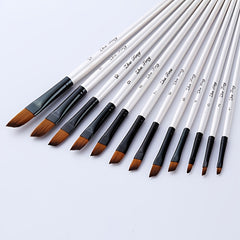 12 Pcs Watercolor Paint Brush Set DIY Acrylic Painting Art Brushes Supplies