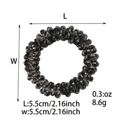 Rhinestone Hair Tie Elastic Ponytail Holder for Women Girls