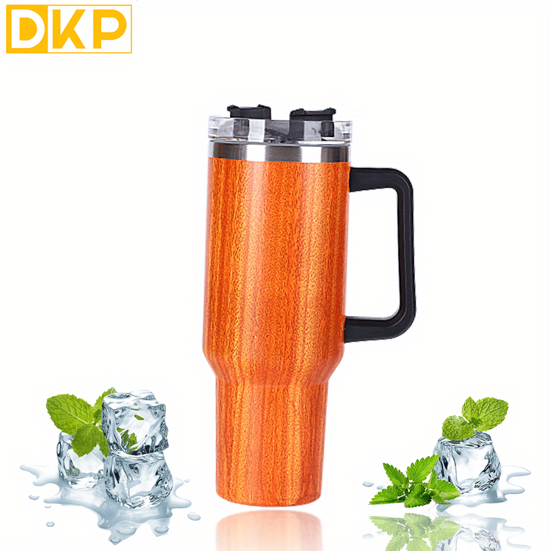 40oz Insulated Tumbler With Handle & Straw Lid Stainless Steel Car Water Cup