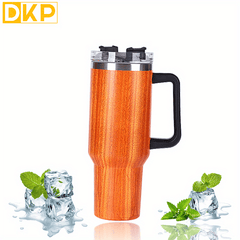 40oz Insulated Tumbler With Handle & Straw Lid Stainless Steel Car Water Cup