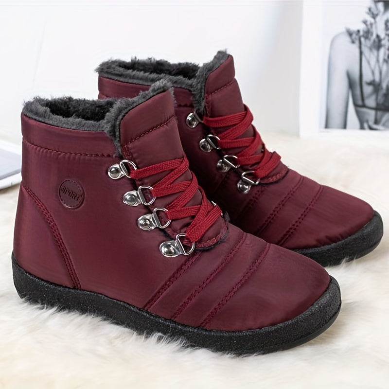 Fur Lined Snow Boots Waterproof Windproof Non Slip Winter Boots