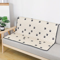 Pet Paw Print Mat Cartoon Blanket Soft Comfortable