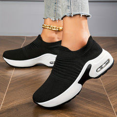 Women's Knit Slip On Sneakers Lightweight Outdoor Shoes