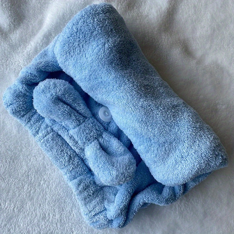Coral Fleece Hair Drying Towel for Women Quick Drying Shower Cap