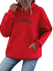 LA Kangaroo Pocket Hoodie Long Sleeve Sweatshirt