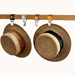 PU Leather Sun Hat Clip Hanging Buckle Outdoor Travel Hat Duckbill Fixed Storage