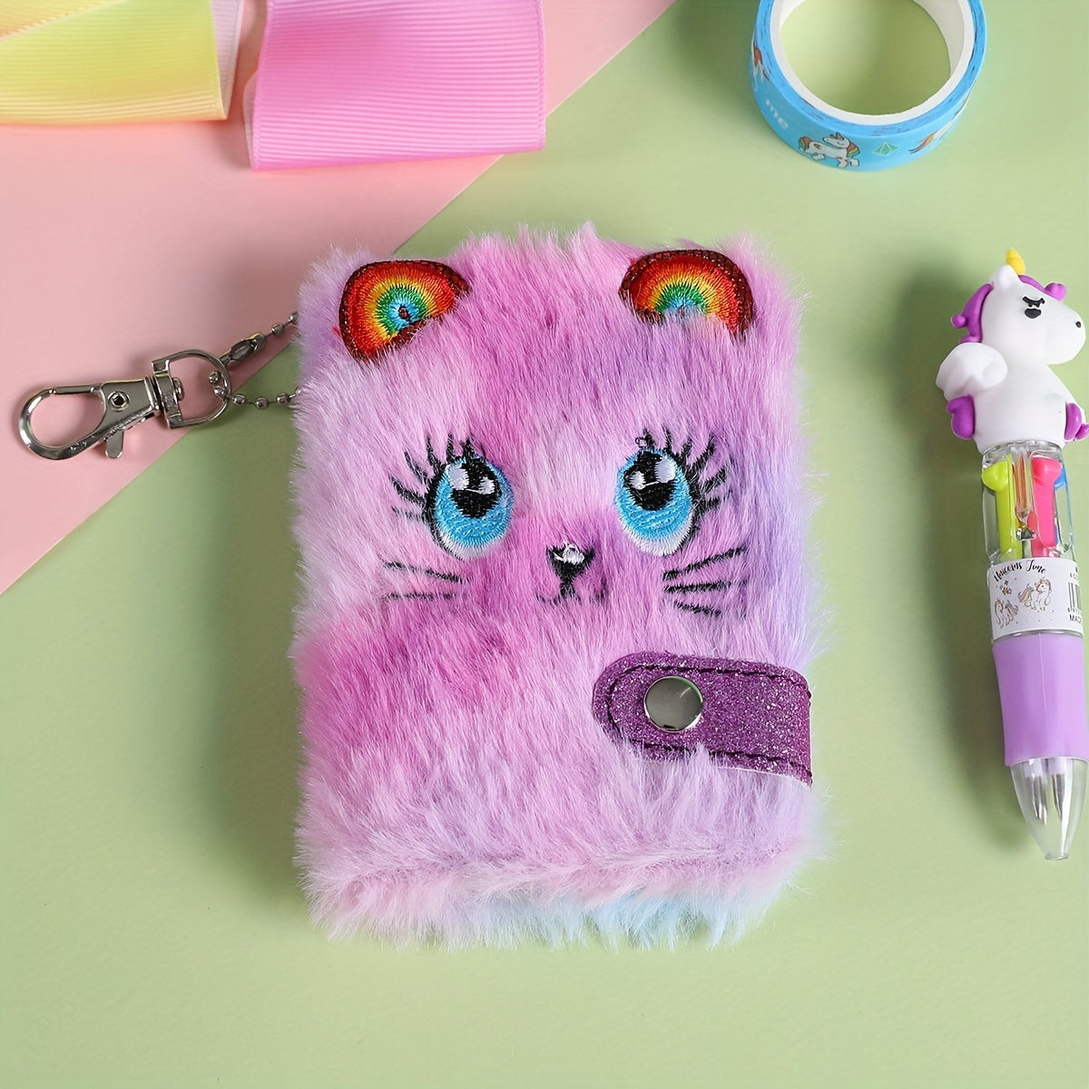 Cartoon Plush Hand Book Cat Children's Book Bag Pendant Gift