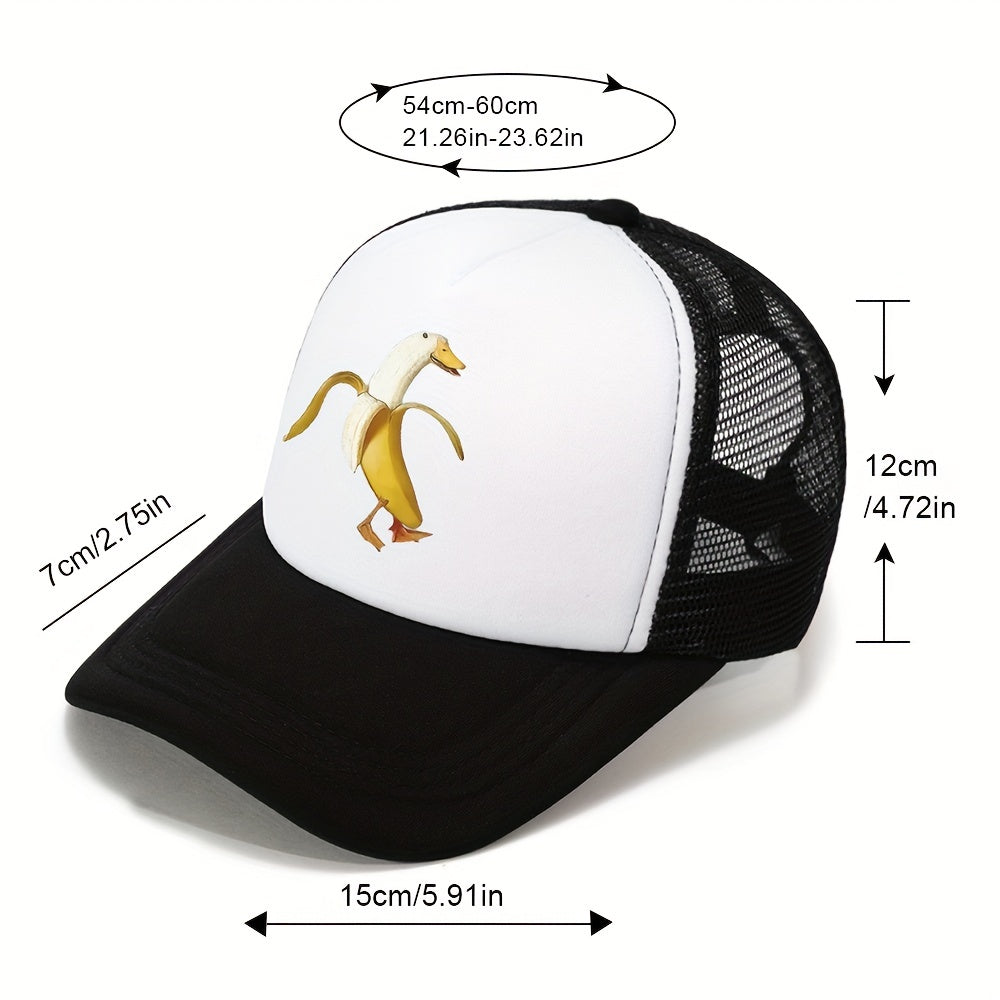 Duck Print Baseball Cap Sunshade Sunscreen Casual Hip Hop Trucker Hat