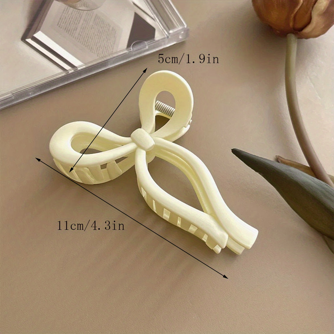 Large Bowknot Hair Claw For Women Style Frosted Back Head Hair Clip
