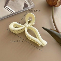 Large Bowknot Hair Claw For Women Style Frosted Back Head Hair Clip