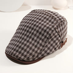 Plaid Hats Men Women Spring Autumn Street Hats