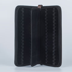 36 Slots Leather Pen Case Coffee Holder Pencil Bag Fits Various Size Gift Pen