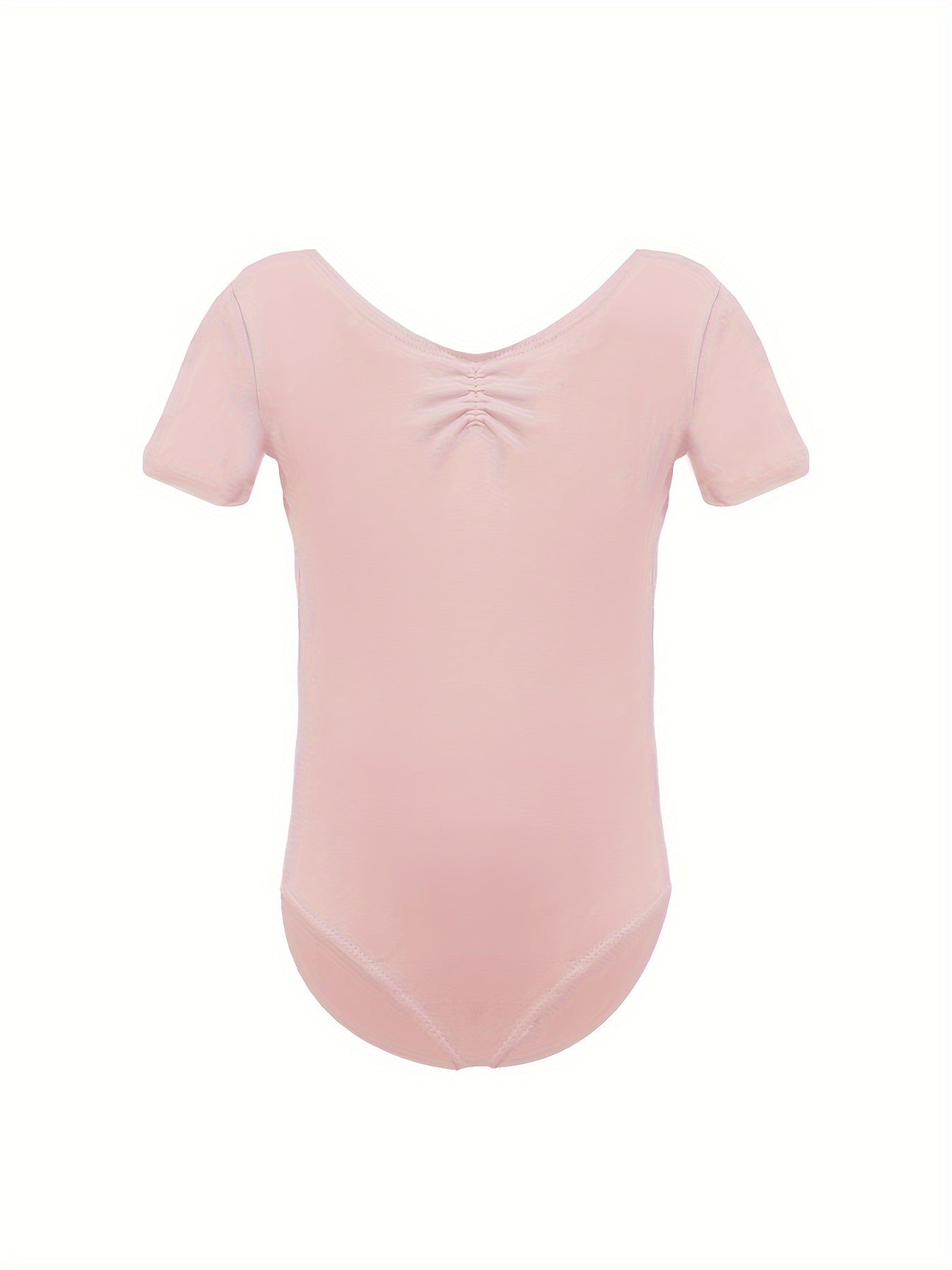Girls Comfy V Neck Short Sleeve Gymnastics Outfits 95 Cotton Dance Suit