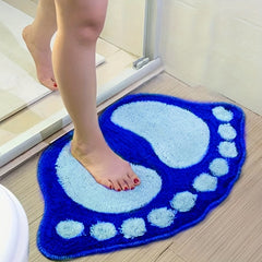 Cartoon Feet Doormat Soft Plush Area Rug Non Slip Absorbent Bathroom Bedroom Rug