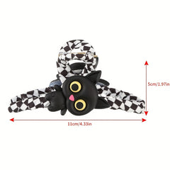 Plaid Hair Claw Cartoon Animal Hair Claw Nonslip Ponytail Holder Shark Claw