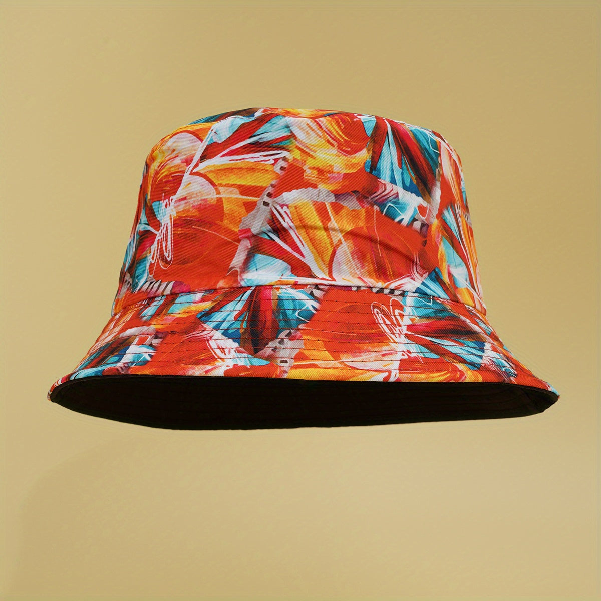 Graffiti Bucket Hat Hip Hop Printed Reversible Basin Hat Causal Sunscreen