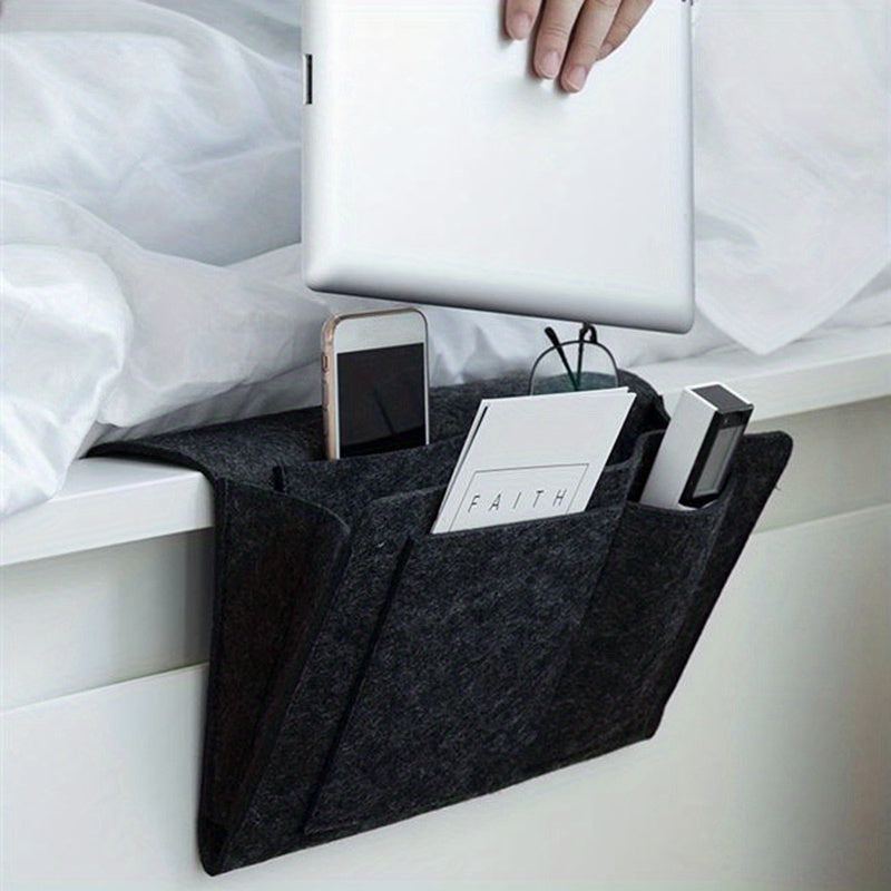 Felt Bedside Hanging Storage Bag Dormitory Bed Hanging Organizer Bag