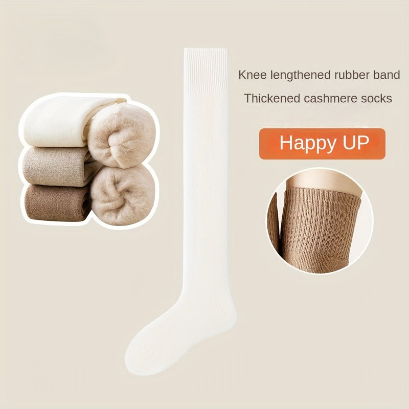 Men's Over the Knee Winter Woolen Socks Thick Warm Breathable Sweat-absorbing