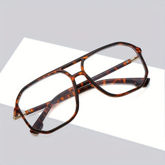 Large Frame Light Blocking Glasses Square Frame PC Sunglasses