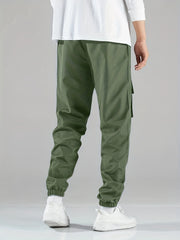 Men's Cargo Pants Flap Pocket Loose Casual Trousers