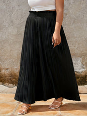  Solid High Rise Wide Leg Trousers