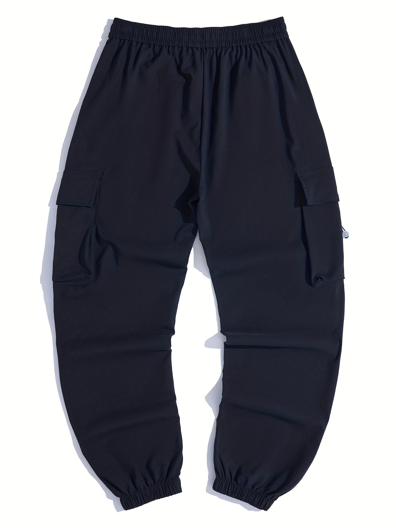 Stylish Letter Print Casual Cotton Mid Stretch Cargo Pants Men s Joggers