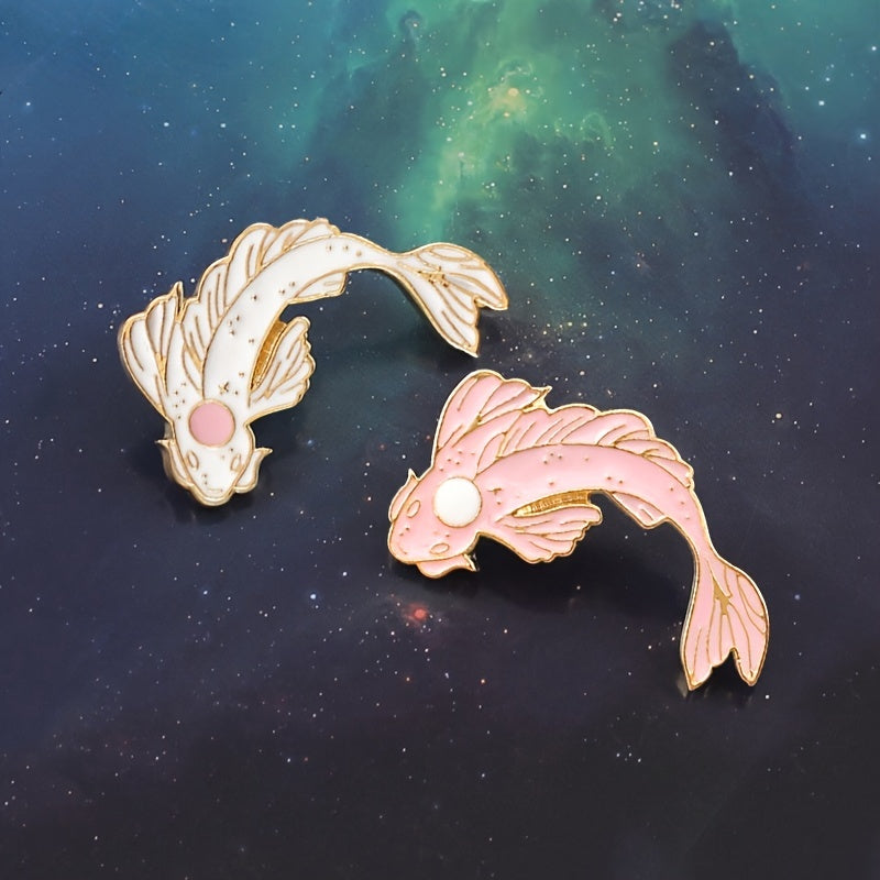 Pink Carp Brooch