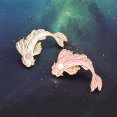 Pink Carp Brooch