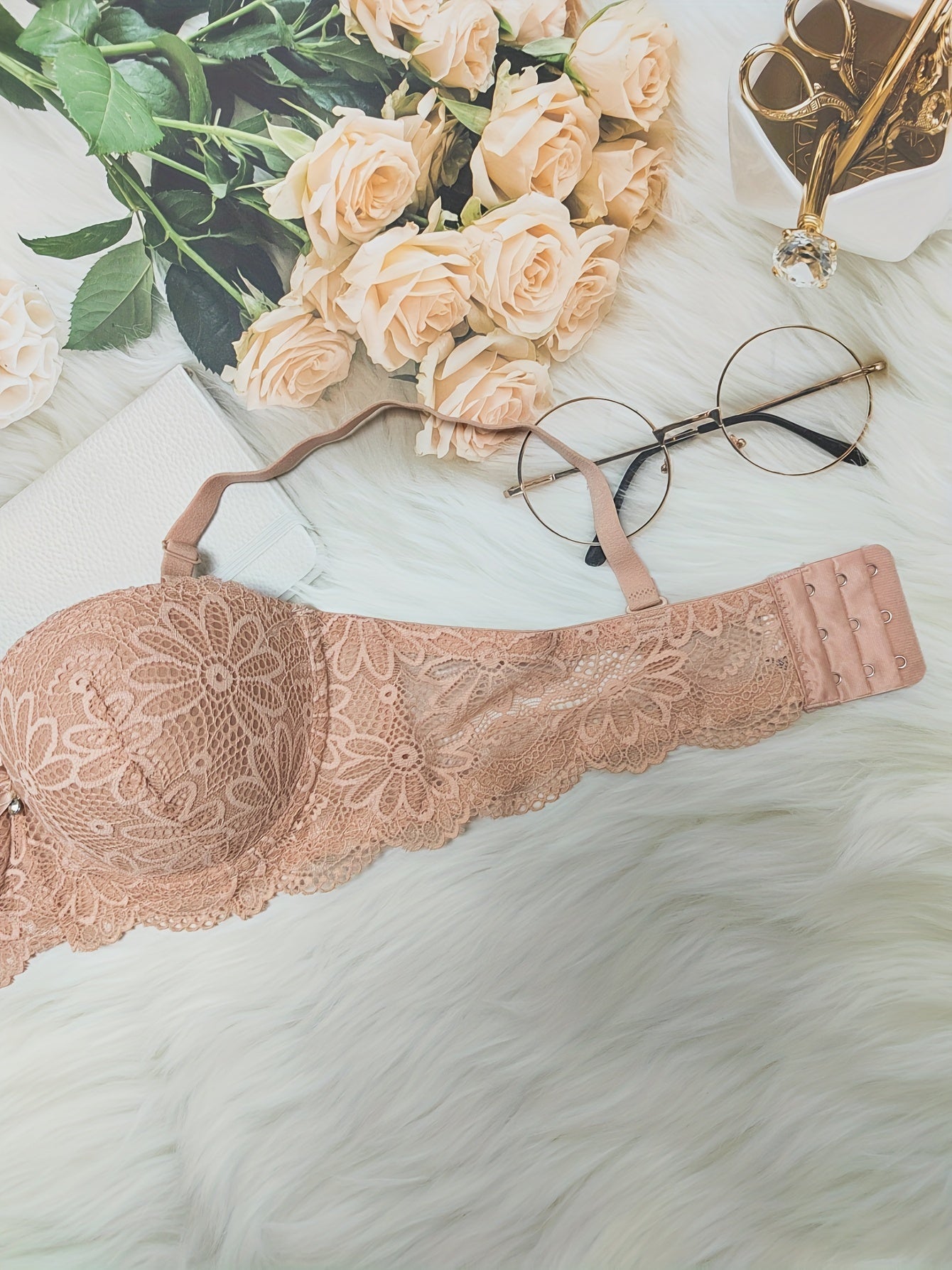 Lace Push Up Bra Breathable Tie Bra Women's Lingerie