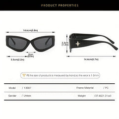 Y2K Cat Eye Sunglasses Star Decor Anti Glare Glasses UV400