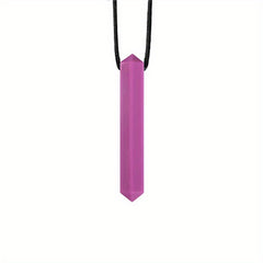 Gemstone Silicone Chew Pendant Baby Teething Sensory Necklace