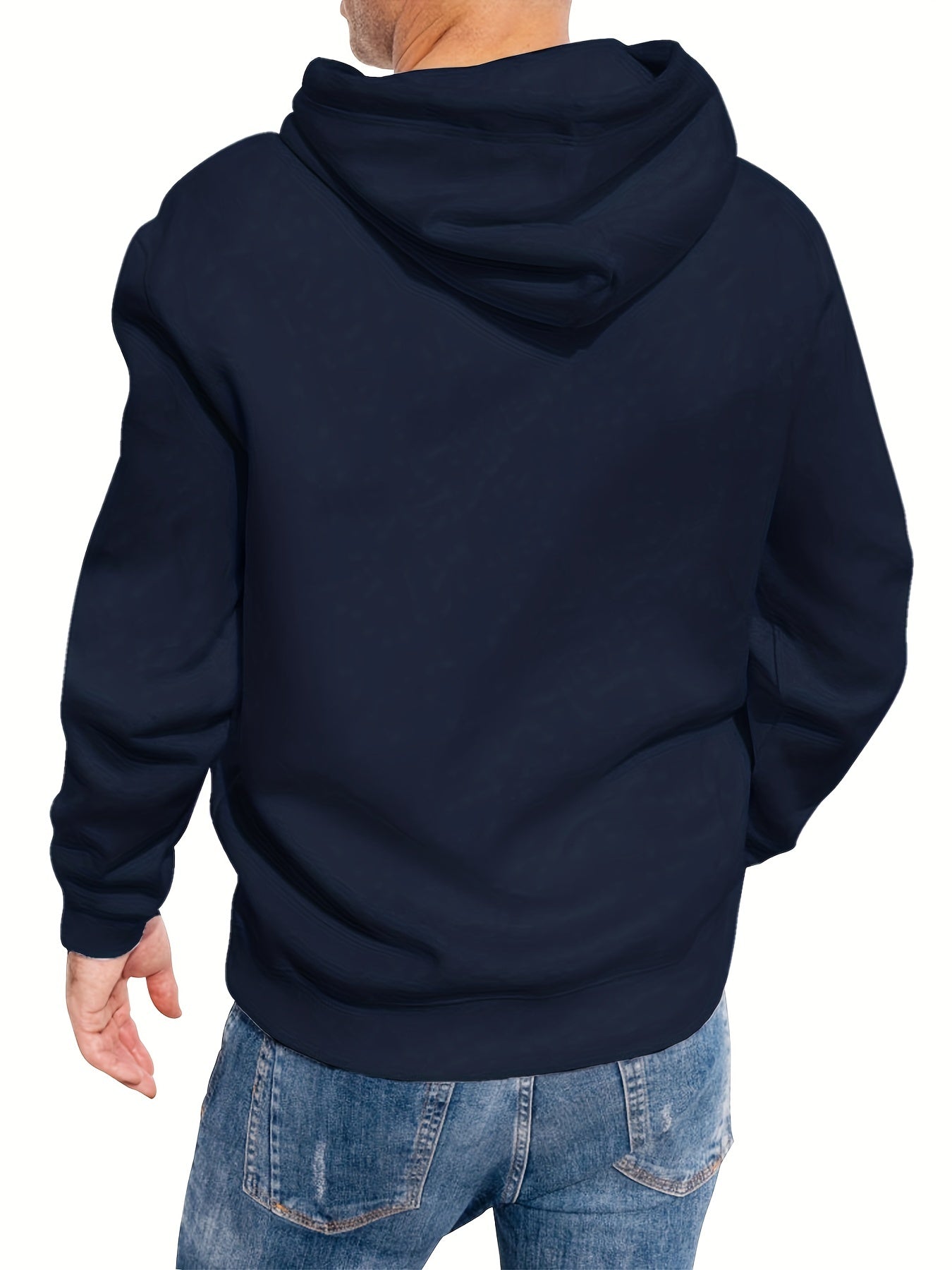 Men's Rock & Game Controller Print Hoodie Casual Stretch Hooded Sweatshirt
