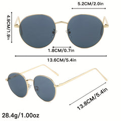 Round Metal Sunglasses Retro Anti Glare UV400